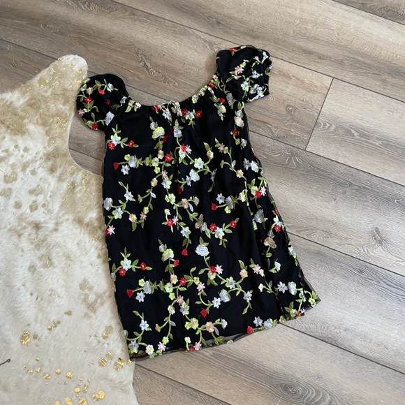 Kimchi blue urban outfitters mesh floral embroidered dress - Picture 2 of 5
